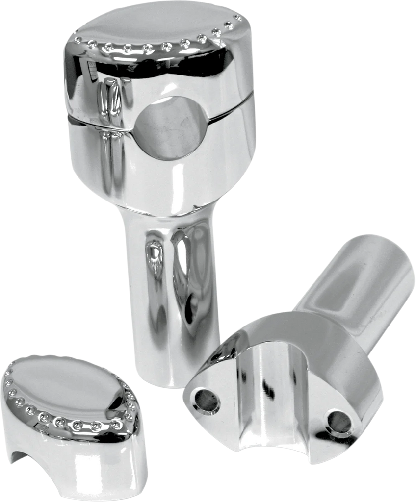 LA Choppers Risers - Hefty Smooth - 1-1/2" - Chrome LA-7406-01 - Side View