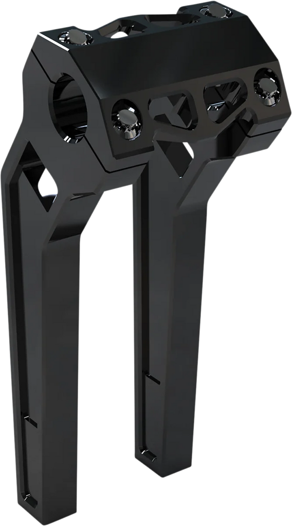 LA Choppers Risers - Pullback - 8" x 1-1/4" - Black Anodized LA-7481-08B - Side View