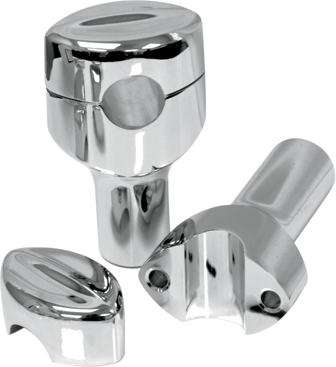 LA Choppers Risers - Smooth - Pullback - 5-1/2" - Black LA-7402-05B - Side View