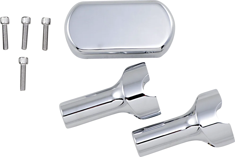 LA Choppers Risers - Solid Top - 4" - Chrome LA-7442-04 - Main Product View
