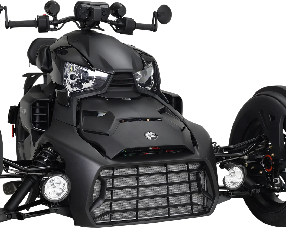 LED Driving Light Kit - Black - Ryker Show Chrome - Side View