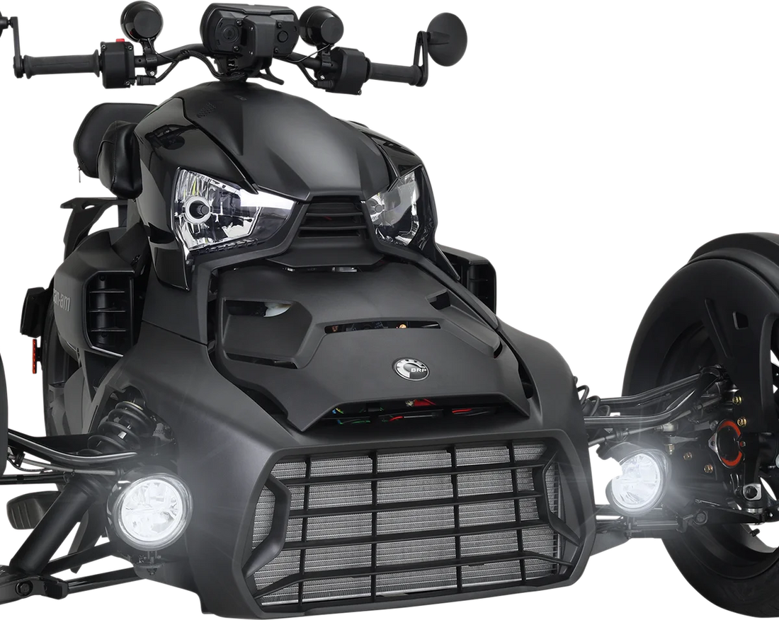 LED Driving Light Kit - Black - Ryker Show Chrome - Installation View