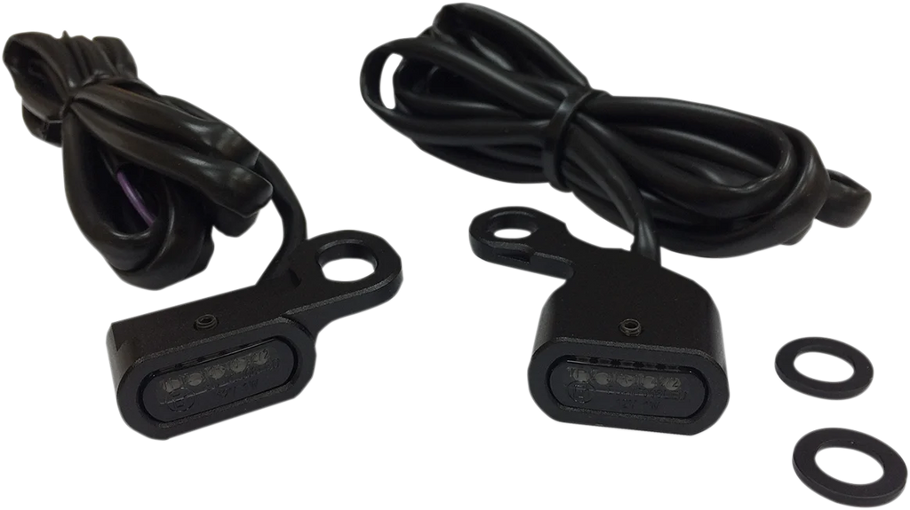 LED Handlebar Marker Lights - Black/Smoke DragSpecialties L22-0230MBMENU - Main Product View
