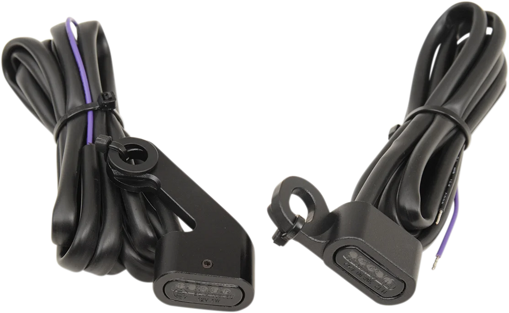 LED Handlebar Marker Lights - Black/Smoke DragSpecialties L22-0232MBMENU - Main Product View