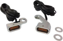 Load image into Gallery viewer, LED Handlebar Marker Lights - Chrome/Amber DragSpecialties L22-0232CAENU - Main Product View