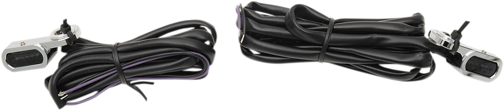 LED Handlebar Marker Lights - Hydraulic Clutch - Chrome/Smoke DragSpecialties L22-0229CMENU - Side View