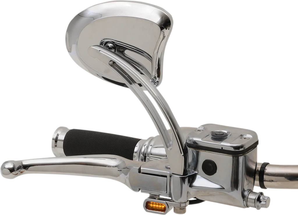 LED Handlebar Marker Lights - Hydraulic Clutch - Chrome/Smoke DragSpecialties L22-0229CMENU - Back View