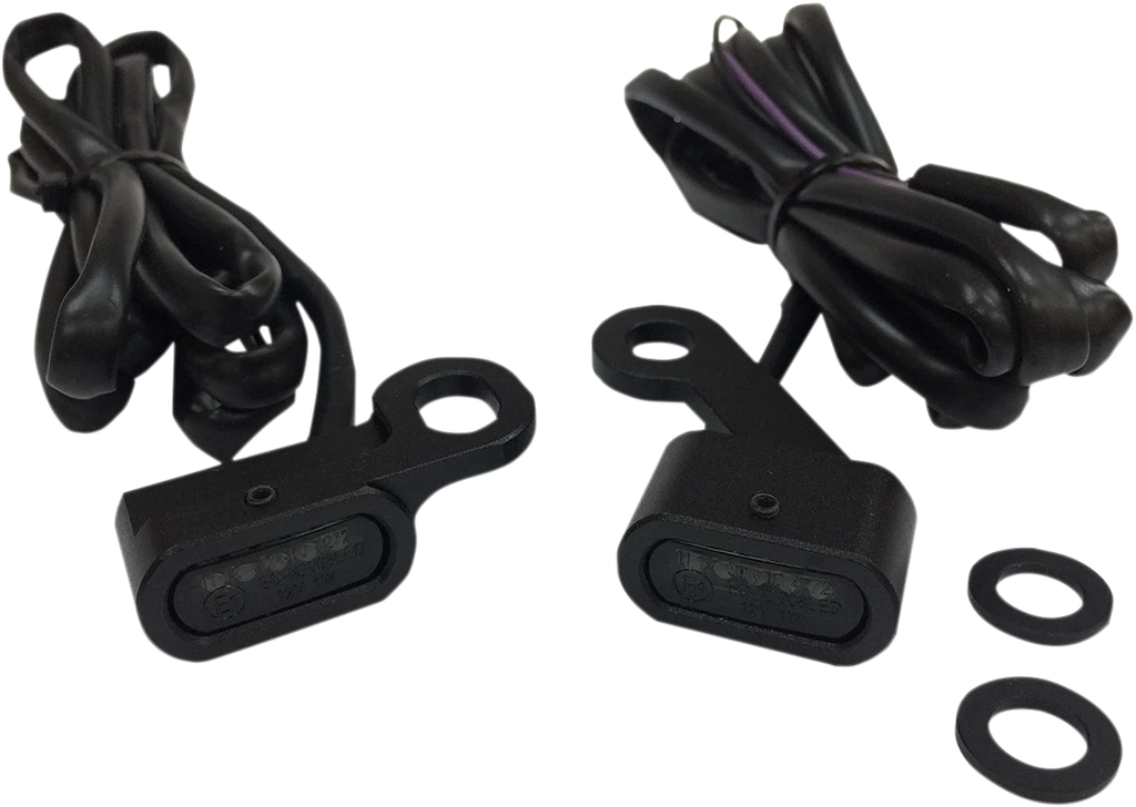 LED Handlebar Marker Lights - XL - Black/Smoke DragSpecialties L22-0231MBMENU - Main Product View
