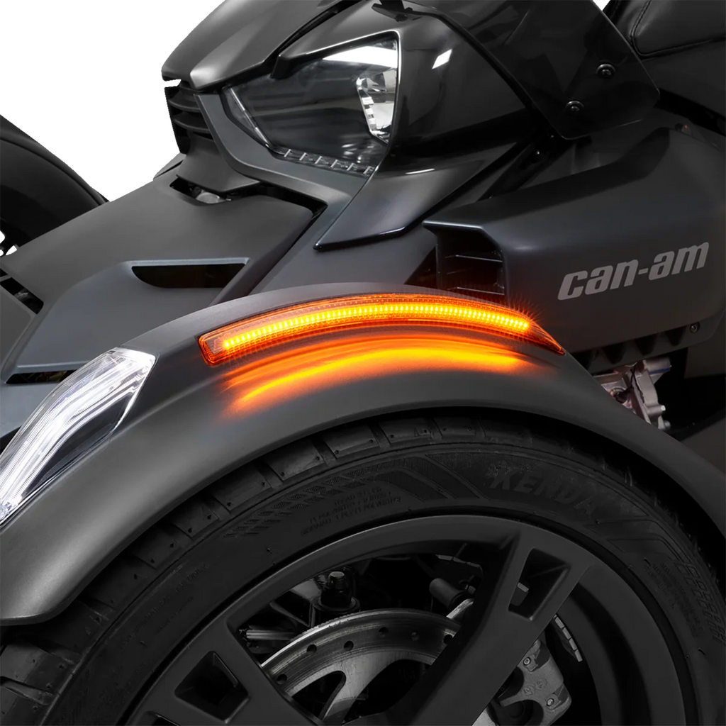LED Light Front Fender - Ryker Show Chrome - Side View