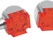 Load image into Gallery viewer, LED Maltese Marker Lights - Chrome/Red - Main Product View