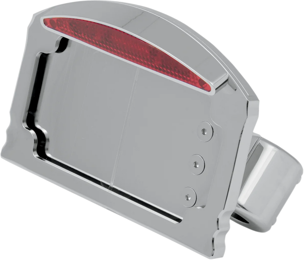LED Taillight/License Plate Mount - Half-Moon - Flat DragSpecialties P28-6823 - Main Product View