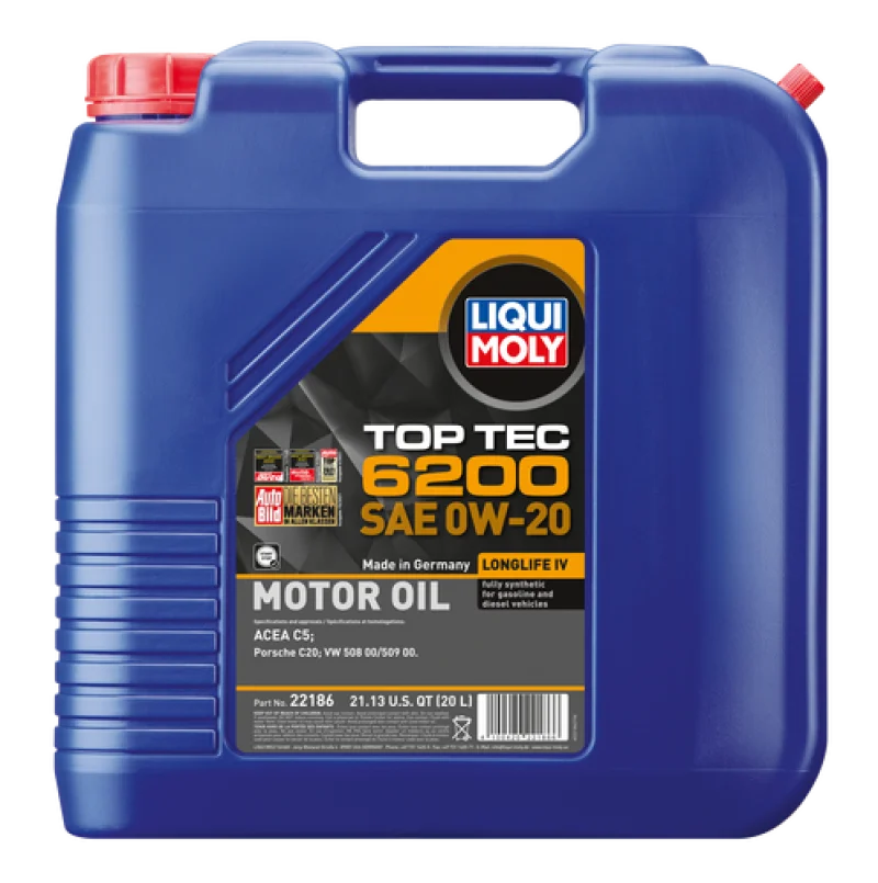 LIQUI MOLY 20L Top Tec 6200 Motor Oil SAE 0W20