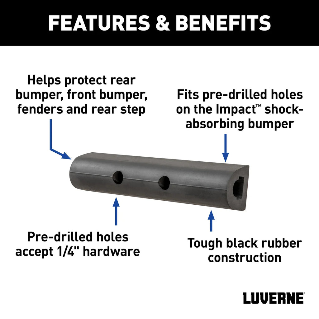 LUVERNE 10" Universal Rubber Bumper Strips (3-Pack) 2090615-3 - Side View