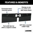 Load image into Gallery viewer, LUVERNE 15" Long Hitch-Mounted Textured Rubber Tow Guard (Fits 2", 2-1/2" or 3" Shank) 255200 - Installation View