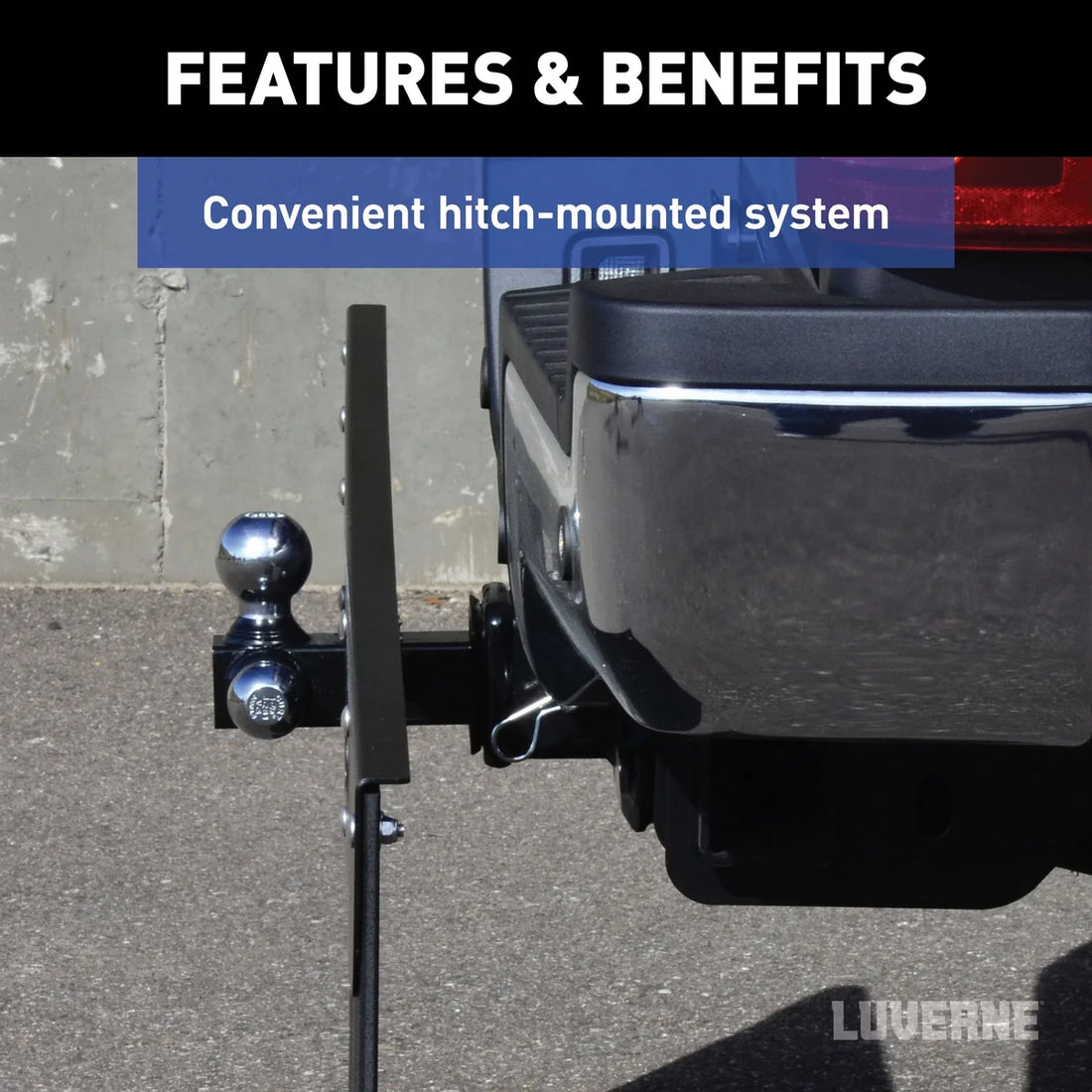 LUVERNE 20" Long Hitch-Mounted Textured Rubber Tow Guard (Fits 2", 2-1/2" or 3" Shank) 255300 - Additional View 5