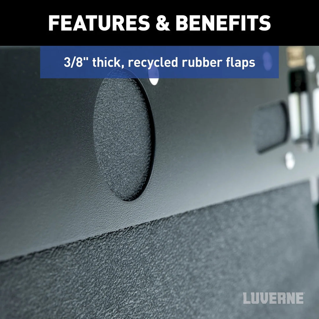 LUVERNE 20" Long Hitch-Mounted Textured Rubber Tow Guard (Fits 2", 2-1/2" or 3" Shank) 255300 - Additional View 7