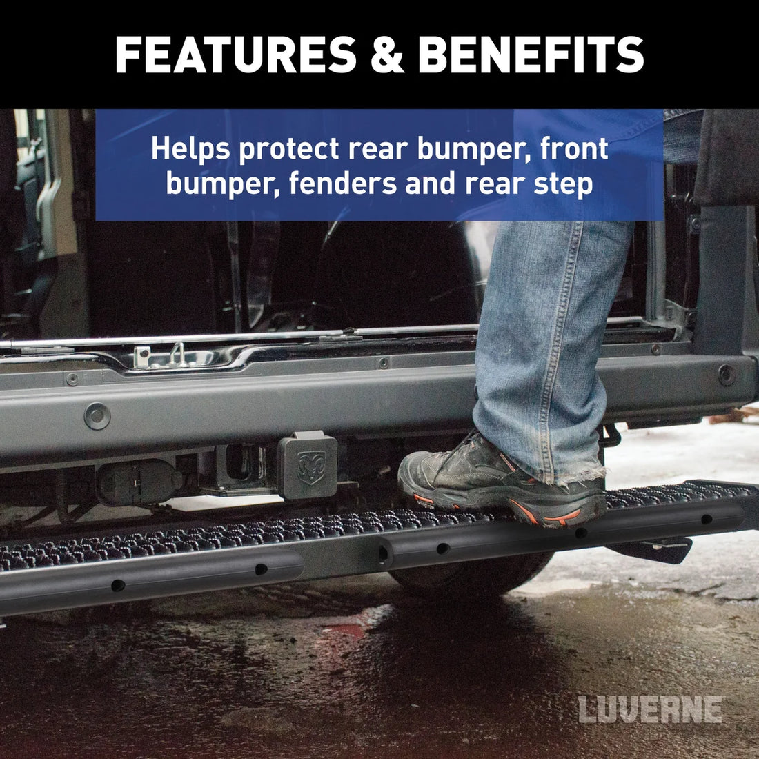 LUVERNE 20" Universal Rubber Bumper Strips (2-Pack) 2090616-2 - Installation View