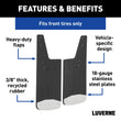 Load image into Gallery viewer, LUVERNE Front 12" x 20" Rubber Mud Guards, Select Dodge, Ram 1500, 2500, 3500 (2 Flaps) 250930 - Back View