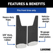 Load image into Gallery viewer, LUVERNE Front 12" x 23" Rubber Mud Guards, Chevy Silverado 2500, 3500 HD (2 Flaps) 251450 - Back View