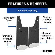 Load image into Gallery viewer, LUVERNE Front 12" x 23" Rubber Mud Guards, Select Dodge, Ram 1500 to 5500 (2 Flaps) 250932 - Back View