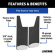 Load image into Gallery viewer, LUVERNE Front or Rear 12" x 20" Textured Rubber Mud Guards, Select Dodge Ram (2 Flaps) 250230 - Back View