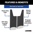 Load image into Gallery viewer, LUVERNE Front or Rear 12" x 23" Rubber Mud Guards, Select F-150, Mark LT (2 Flaps) 250423 - Back View