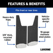 Load image into Gallery viewer, LUVERNE Front or Rear 12" x 23" Rubber Mud Guards, Select Silverado, Sierra (2 Flaps) 251443 - Back View