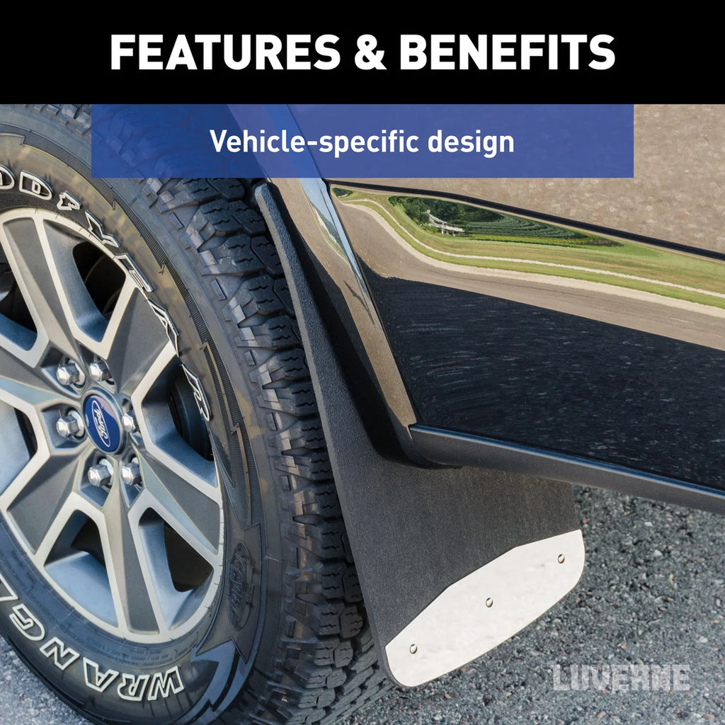 LUVERNE Front or Rear 12" x 23" Rubber Mud Guards, Select Silverado, Sierra (2 Flaps) 251443 - Additional View 6
