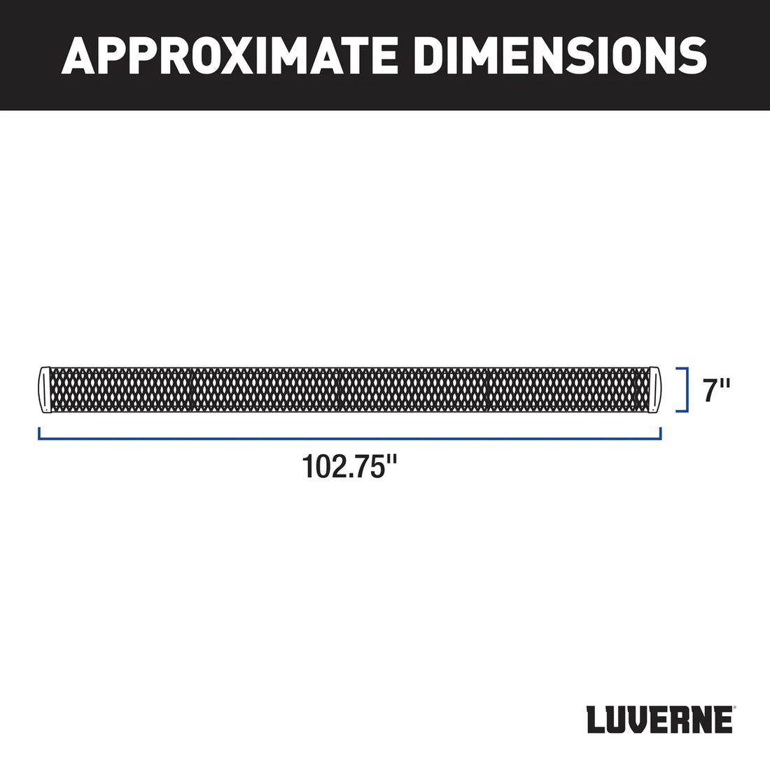 LUVERNE Grip Step 7" x 102" Aluminum W2W Running Boards, Select Silverado, Sierra HD 415102-401449 - Back View