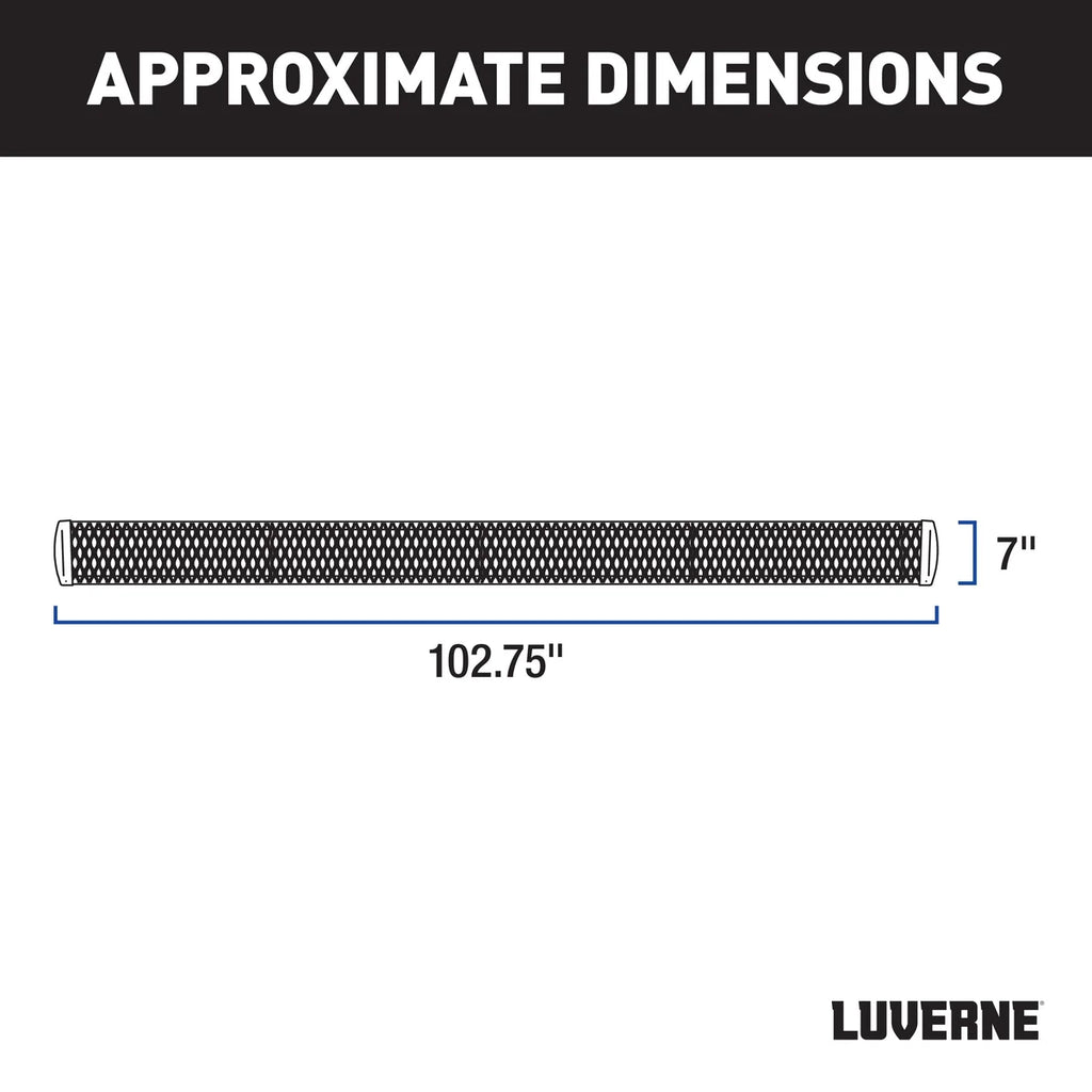 LUVERNE Grip Step 7" x 102" Aluminum W2W Running Boards, Select Silverado, Sierra HD 415102-401449 - Back View