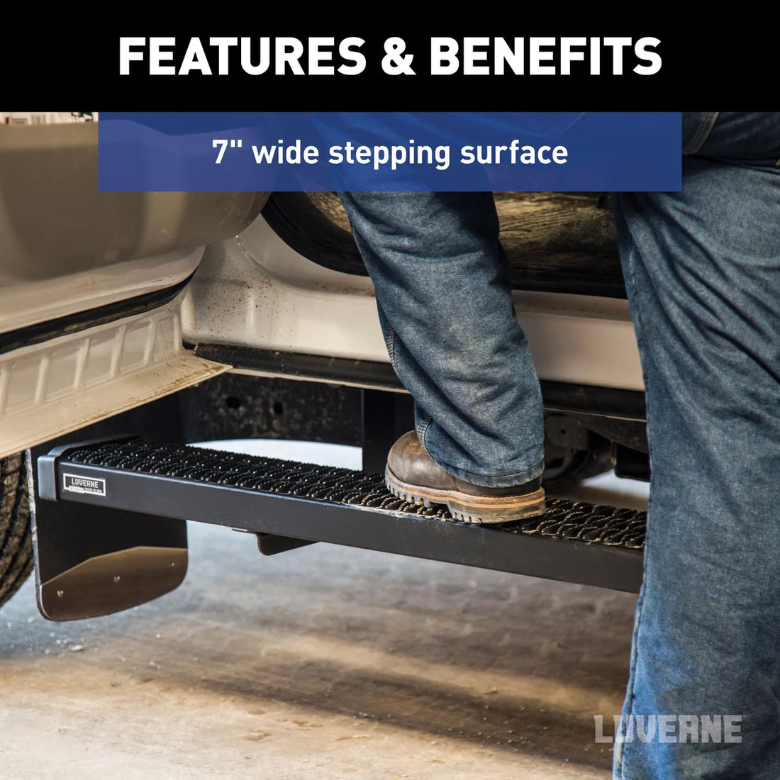 LUVERNE Grip Step 7" x 125" Aluminum W2W Running Boards, Select Ford F-250, F-350, F-450 415125-401733 - Additional View 6