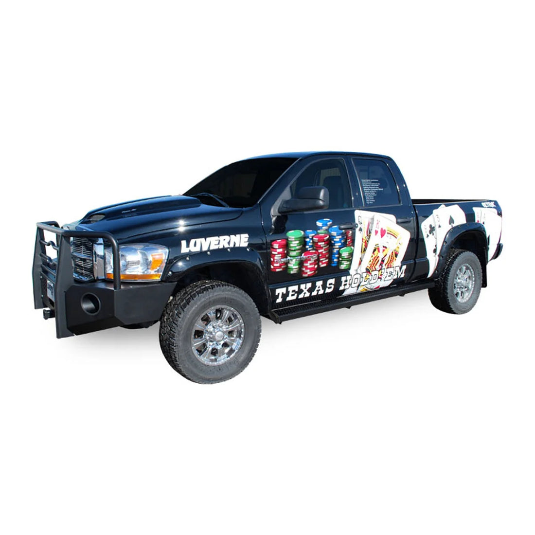 LUVERNE Grip Step 7" x 125" Black Aluminum Running Boards (No Brackets) 415125 - Side View