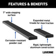 Load image into Gallery viewer, LUVERNE Grip Step 7" x 36", 100" Black Aluminum Running Boards, Select Ram ProMaster 415100-401477 - Back View