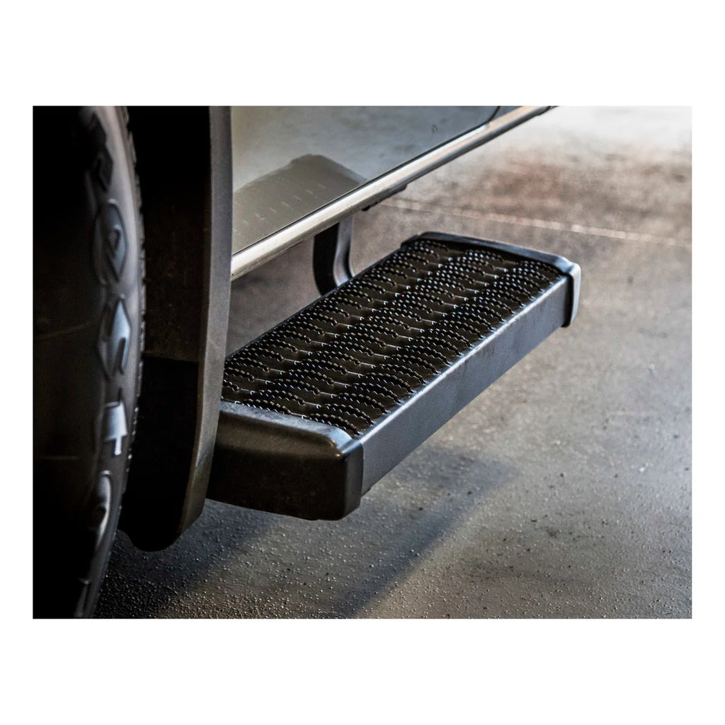 LUVERNE Grip Step 7" x 36" Black Aluminum Running Boards, Select Express, Savana 415036-400340 - Side View