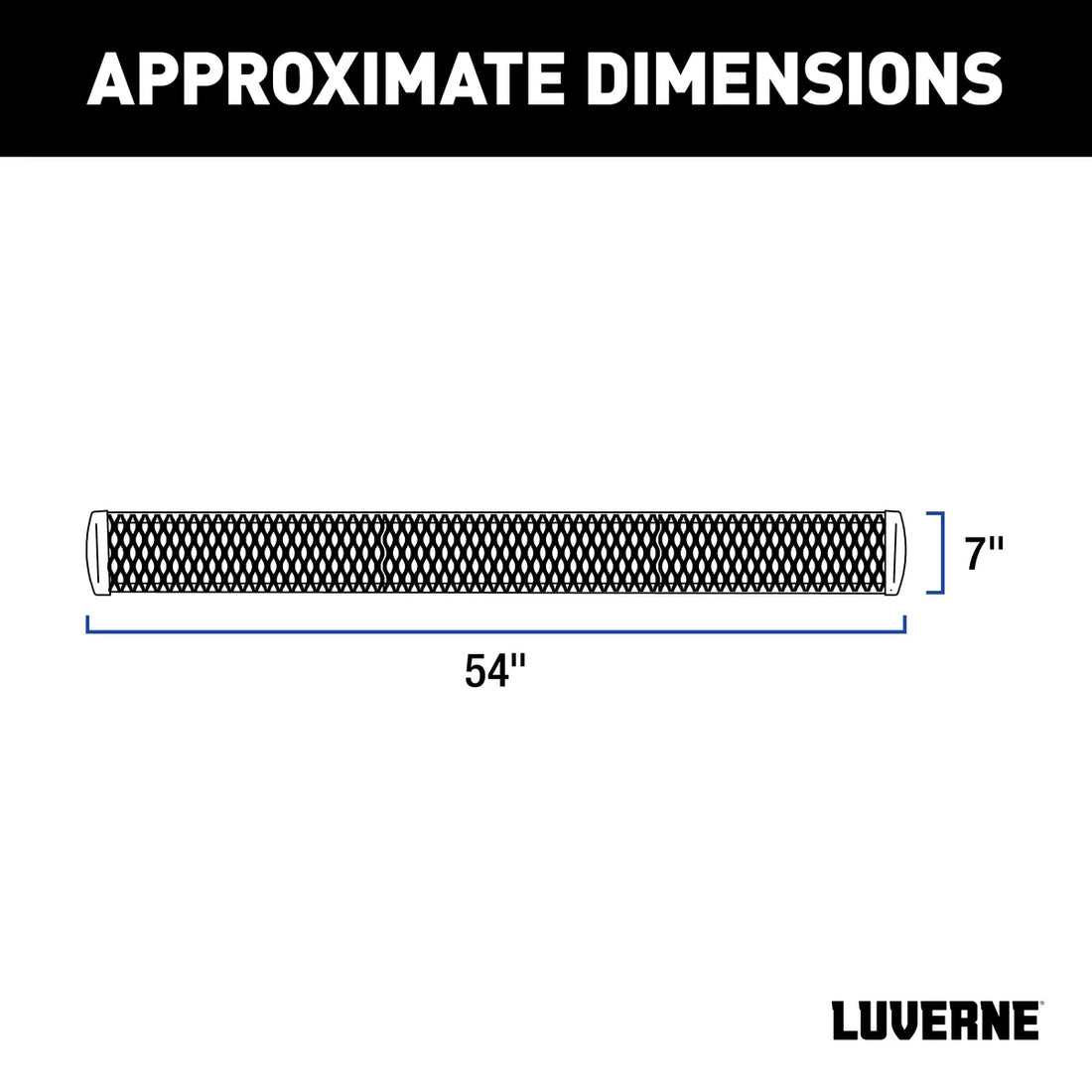 LUVERNE Grip Step 7" x 54" Aluminum Passenger Running Board Fleet Kit, Select ProMaster 415254-401473-0 - Side View