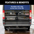 Load image into Gallery viewer, LUVERNE Grip Step 7" x 54" Black Aluminum Rear Step Fleet Kit, Select Ram ProMaster 415254-401478-0 - Back View
