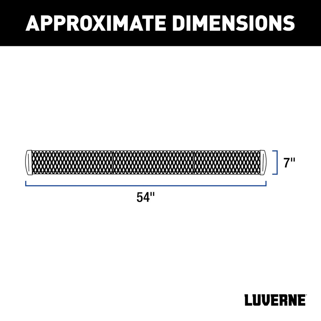 LUVERNE Grip Step 7" x 54" Black Aluminum Rear Step Fleet Kit, Select Sprinter 415254-570749-0 - Side View