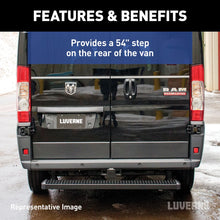Load image into Gallery viewer, LUVERNE Grip Step 7" x 54" Black Aluminum Rear Step Fleet Kit, Select Sprinter 415254-570749-0 - Back View