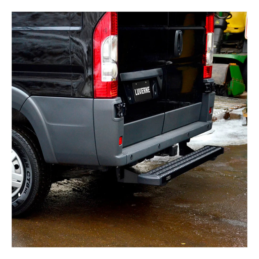 LUVERNE Grip Step 7" x 54" Black Aluminum Rear Step, Select Chevy Express, GMC Savana 415254-400345 - Side View