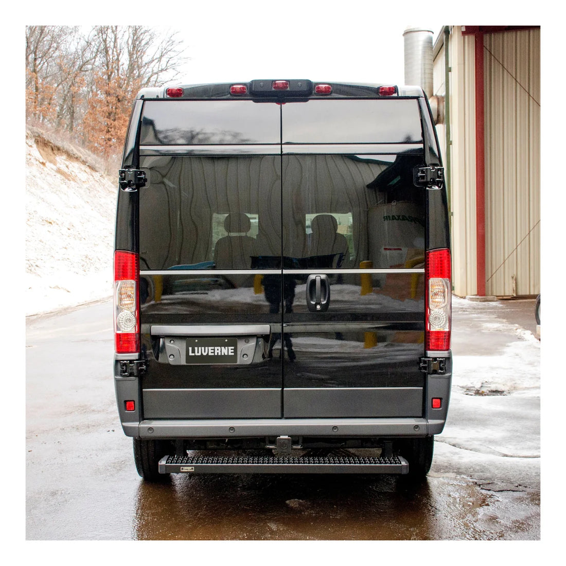 LUVERNE Grip Step 7" x 54" Black Aluminum Rear Step, Select Ford Transit-150, 250, 350 415254-571528 - Additional View 6