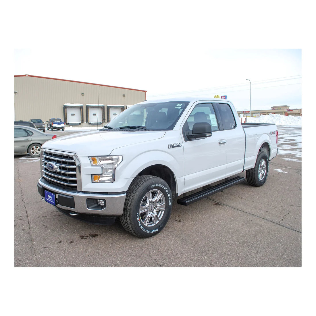 LUVERNE Grip Step 7" x 78" Black Aluminum Running Boards, Select Ford F-150 415078-401523 - Side View