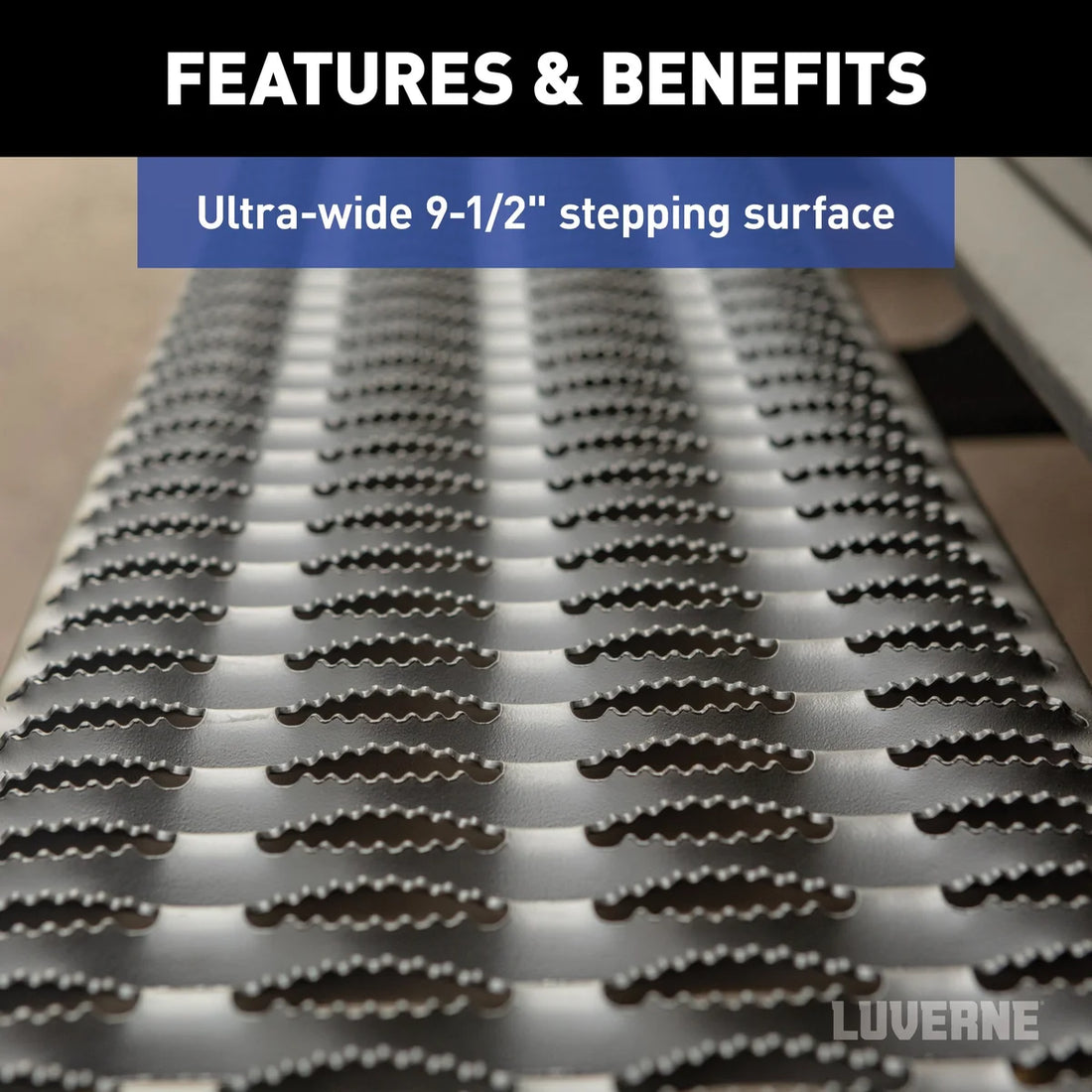 LUVERNE Grip Step XL 9-1/2" x 54" Steel Passenger Running Board, Select Ford Transit 495154-401801 - Additional View 6