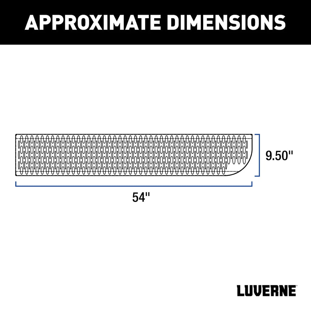 LUVERNE Grip Step XL 9-1/2" x 54" Steel Passenger Running Board, Select Sprinter 495154-401800 - Side View