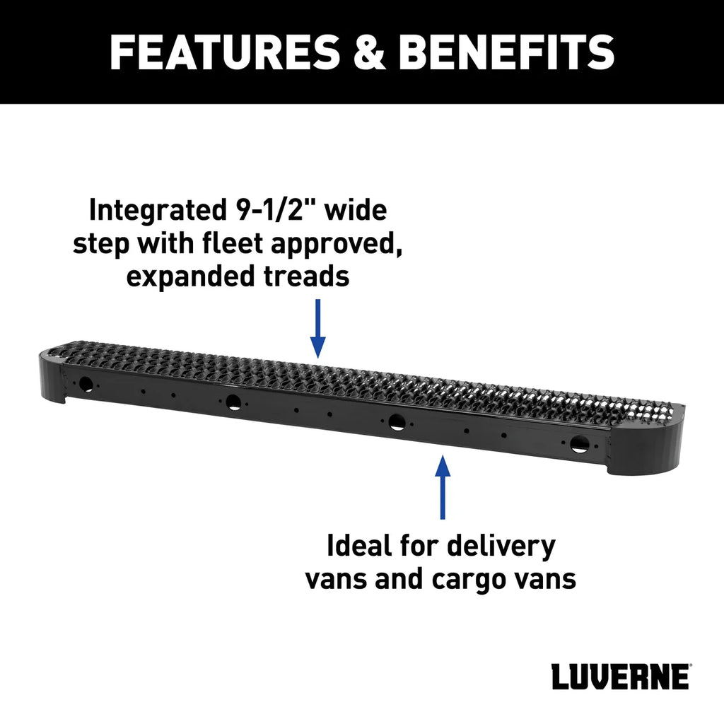 LUVERNE Impact Rear Bumper Step with Fixed Brackets, Select Sprinter 415358-571511 - Back View