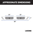 Load image into Gallery viewer, LUVERNE LUVERNE 277088-401535   Black Stainless 88" Side Steps for Select Ford Lightning 277088-401535 - Back View