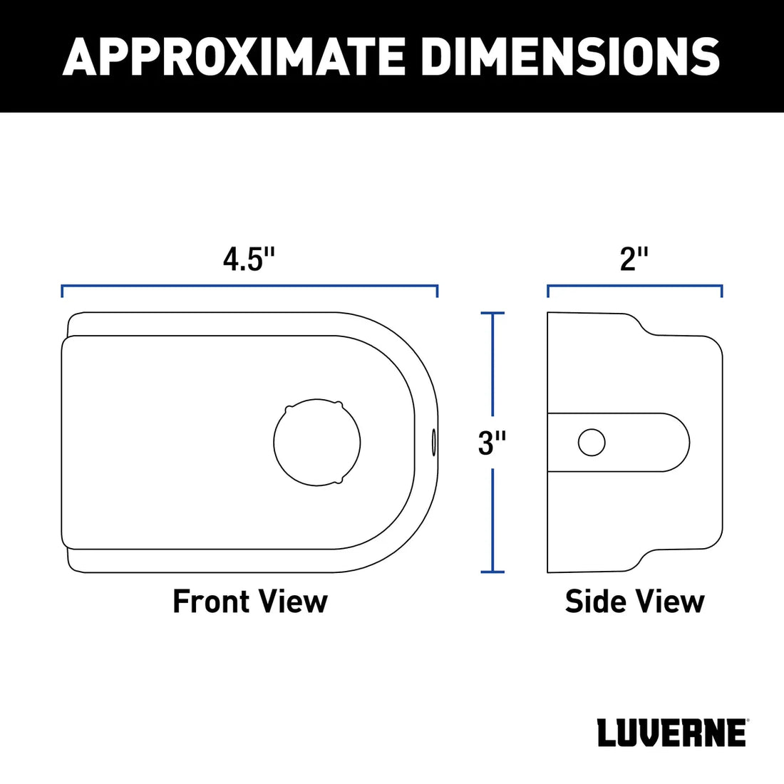 LUVERNE LUVERNE 390210 Parking Sensor Relocation Kit for Prowler Max Grille Guard 390210 - Side View