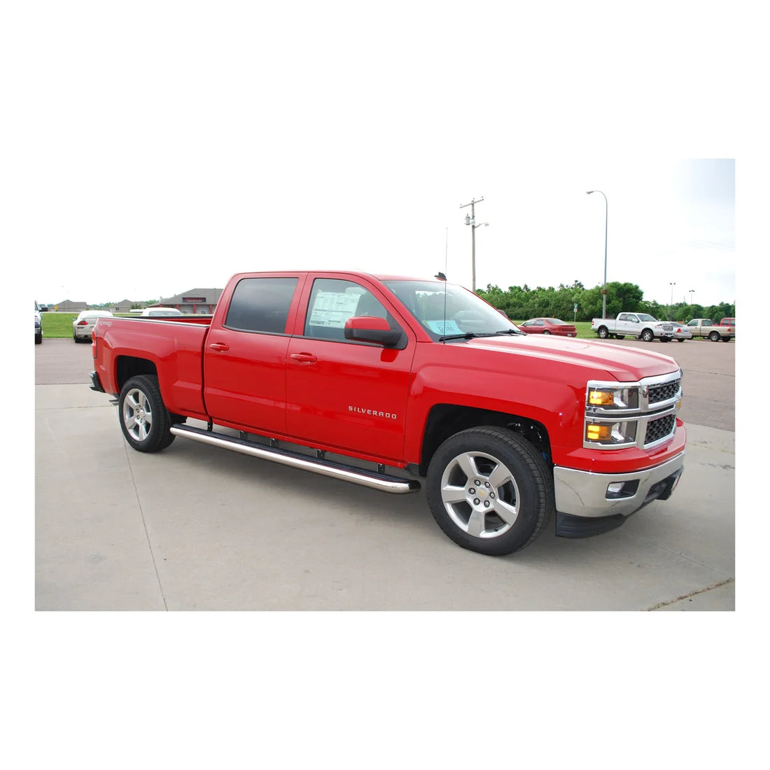 LUVERNE MegaStep 6-1/2" x 102" W2W Aluminum Running Boards, Select Silverado, Sierra 575102-571447 - Side View