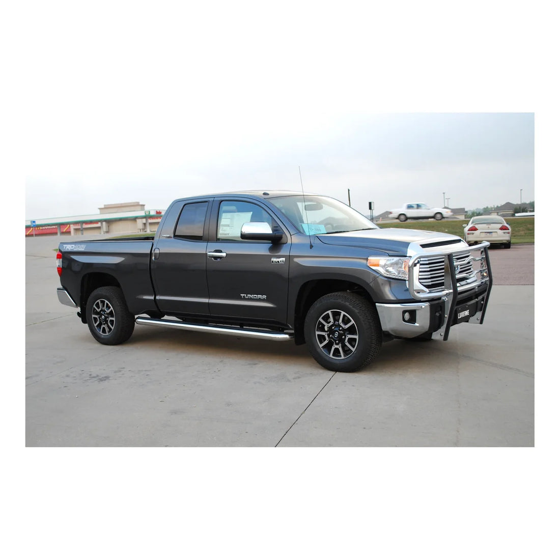 LUVERNE MegaStep 6-1/2" x 114" W2W Aluminum Running Boards, Select Toyota Tundra 575114-570757 - Side View