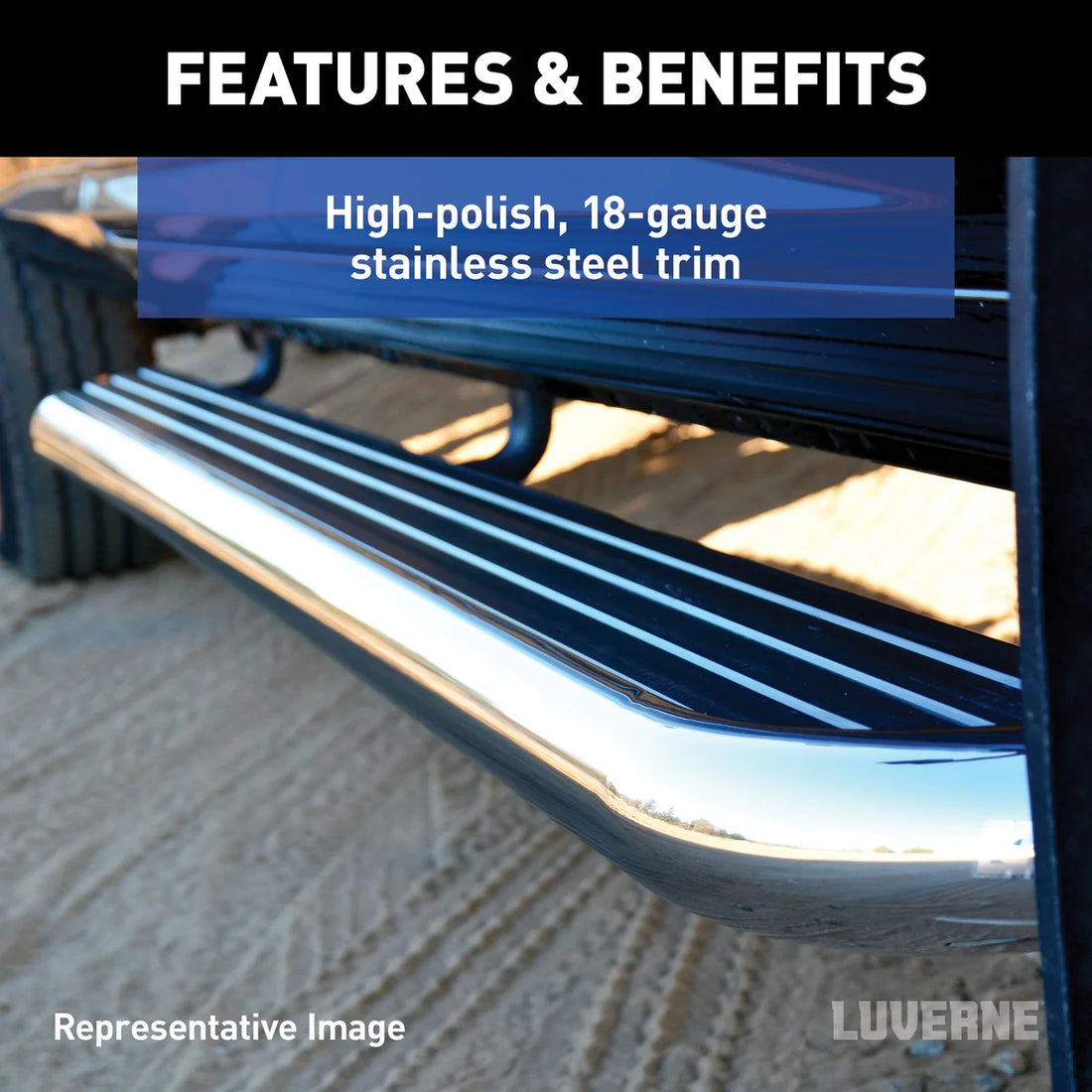LUVERNE MegaStep 6-1/2" x 36", 100" Aluminum Running Boards, Select Sprinter 2500, 3500 575100-570747 - Additional View 5