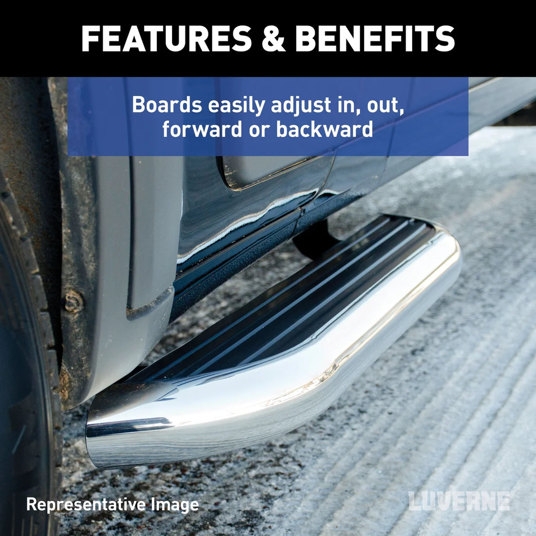 LUVERNE MegaStep 6-1/2" x 36", 100" Aluminum Running Boards, Select Sprinter 2500, 3500 575100-570747 - Additional View 6